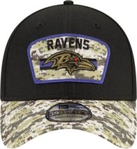 Baltimore Ravens New Era Salute to Service 39Thirty Camo Stretch Fit Hat - M/L - £18.83 GBP