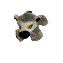 Aurora 7&quot; Lemur Gray Amber Eyes Plush Stuffed Animal Toy - £7.67 GBP