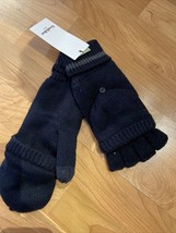 NEW Goodfellow &amp; Co Men&#39;s Knitted Black Fleece Lined Gloves W/ Mitten Cover - £6.36 GBP