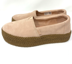 Toms Women's Valencia Cafe Creme Suede Slip On Platform Shoe Size 6 NEW - $47.49