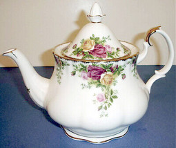 Royal Albert Old Country Roses Teapot 6-Cup Bone China Gold Trim NEW No box - £66.57 GBP