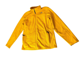 The North Face Fleece Jacket Yellow Black XL 18 / 20 Zippered Pockets Coat - £12.58 GBP