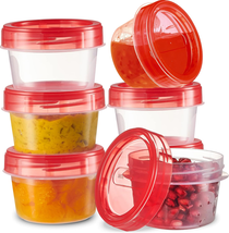 PLASTICPRO 6 Pack Twist Cap Food Storage Containers with Red Screw on Li... - $247.94 MXN