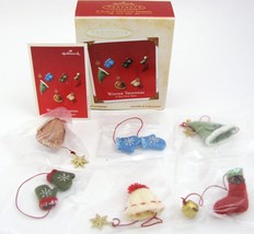 Keepsake Winter Trimmer Felt Ornament Set of 6 A Visit From Santa Hallmark 2003 - £10.07 GBP