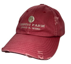 Trezzi Farm Hat Cap Green Bluff WA Distressed Logo Faded Red Strapback Wedding - £15.81 GBP