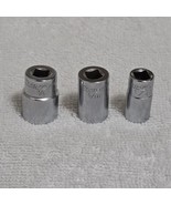 Vintage 1960s Snap-on MV408 MV410 MV412 1/4&quot; Drive 8 Point Sockets USA L... - $712.11 MXN