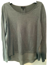 THE LIMITED LADY&#39;S TOP TALL SMALL  DEEP  GRAY HIGH LOW LONG SLEEVE - £17.40 GBP