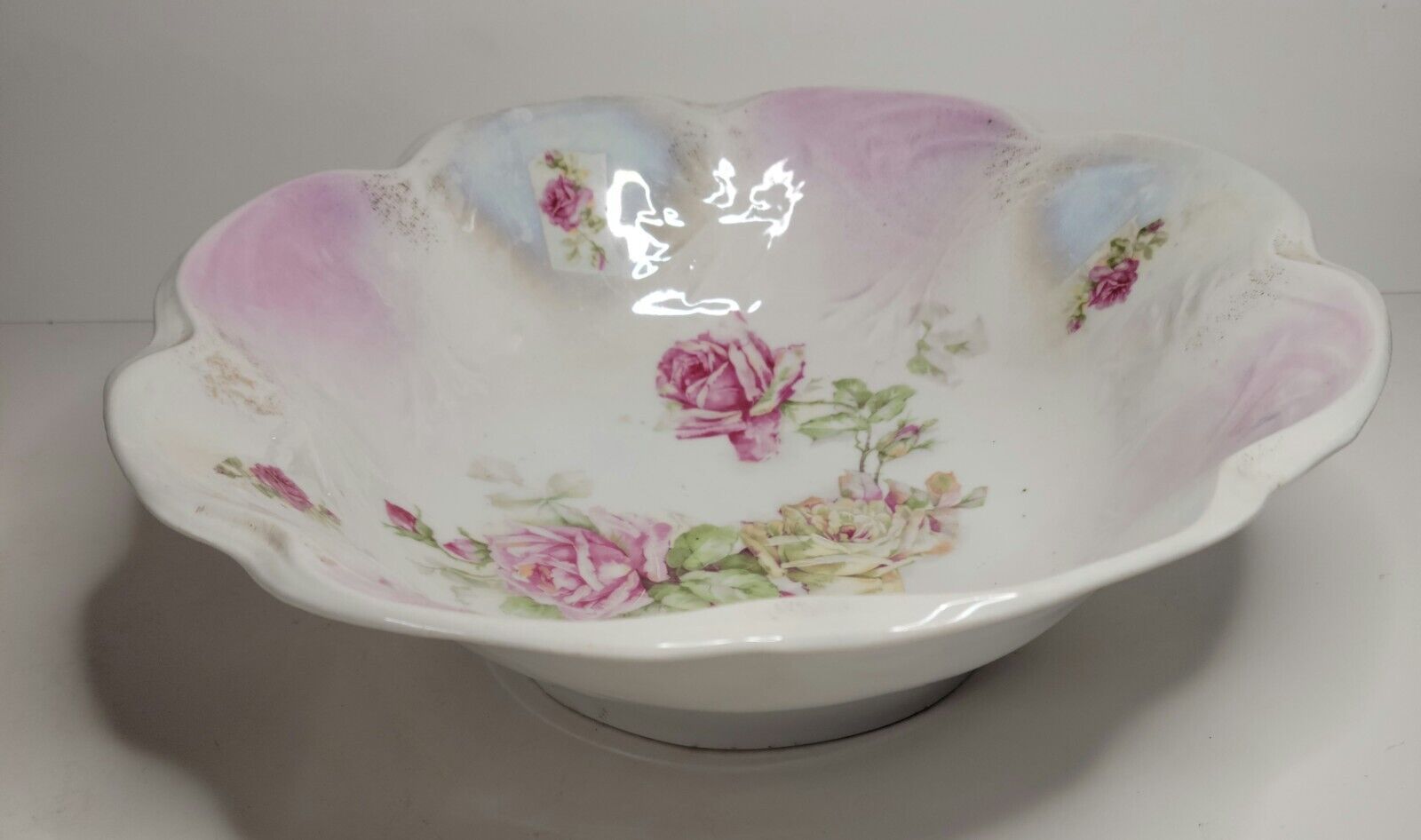 TL Bavarian Serving Bowl Rose Pattern - $20.00