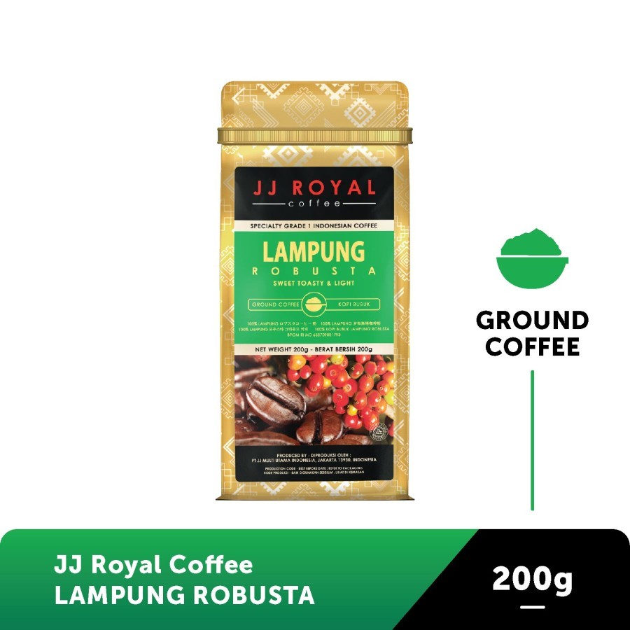 JJ Royal Lampung Robusta Coffee (Ground), 200 Gram - $38.91
