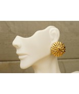 Vintage Costume Jewelry Crown Trifari Modernist Sunburst Goldtone Clip E... - £15.56 GBP