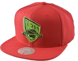 New Jersey Nets NBA Reverse Grinch Men&#39;s Basketball Flat bill Snapback Cap Hat - £22.41 GBP