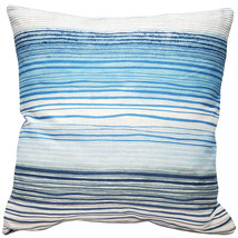 Sedona Stripes Blue Throw Pillow 20x20, with Polyfill Insert - £39.92 GBP