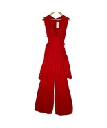 New Free People Jumpsuit Womens 8 Pink Sleeveless Lace Trim Straight Cem... - $69.29