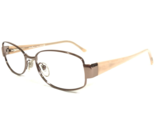 Salvatore Ferragamo Eyeglasses Frames 1701 656 Brown Beige Oval Wire 52-... - $60.66