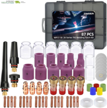 Zinger 87PCS TIG Welding Torch Accessories Kit Stubby Gas Lens #10 12 Gl... - $96.02