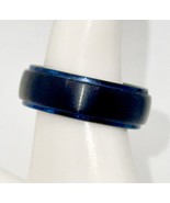 Black Blue Tungsten Carbide Men’s Wedding Band Ring Comfort Fit 8mm Size... - $15.50