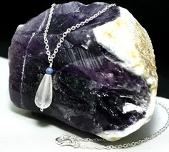 925 Solid Silver Natural Rose Quartz Gemstone Handmade Necklace Gift Jewelry - £4.60 GBP