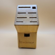 Wusthof Wood Knife Block 8 Slot Scissors Honing Storage - £14.83 GBP