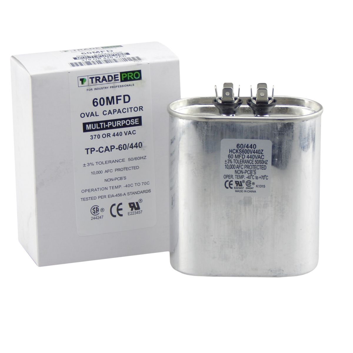 thumbnail image 2 of EverGrow 45+5 MFD 440V Dual Run Capacitor – Replaces TP-CAP-45/5/440R – HVAC 2 of 4