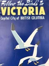 Victoria BC Seagulls Vintage Travel Brochure  - $9.95