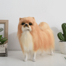 Artificial pomeranian fur toy crafts home decoration - £62.95 GBP