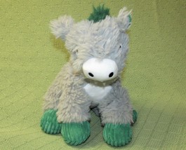 Fiesta Jesus Loves Me Plush Donkey Sruffy 8&quot; Gray Green Stuffed Animal Vernon - £7.18 GBP