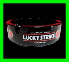 Vintage Lucky Strike Cigarette Advertising Black Ashtray - Made In France  - £35.19 GBP