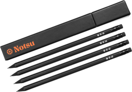 Notsu 4Pc Black Pencils #2 Set | All Black Wood Writing Pencils with Travel Case - $13.99