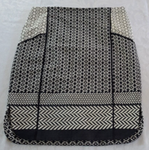 J Crew Black &amp; White Geometric Pencil Skirt Size 10 Cotton Polyester - £13.23 GBP