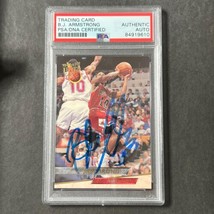 1993-94 Fleer Ultra #26 B.J. Armstrong Signed Card AUTO PSA Slabbed Bulls - £62.53 GBP