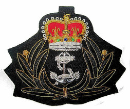 UK ROYAL NAVY CHAPLAIN OFFICER CAP HAT BADGE KING &amp; QUEEN CROWN CP MADE ... - $19.95