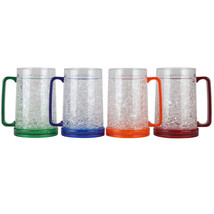 Double Wall Gel Freezer Mug Set of 4 Beverage Container 16 Ounce Capacit... - £67.39 GBP