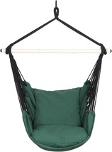 Highwild Hammock Chair Hanging Rope Swing For Any Indoor Or, Slip Rings (Green). - $61.93