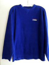 Ladies Top Size S US OPEN 2000 Royal Blue Textured Fleece Pullover EUC - £12.98 GBP