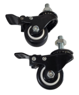 Set of 2 Work Shelf Furniture Swivel Casters 1.5 Inch - Polyurethane, Black - €33,17 EUR