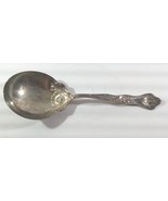 Antique 8 7/8&quot; SILVERPLATE Solid Smooth BERRY/CASSEROLE SPOON POPPY II R... - $77.28 CAD