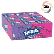 Full Box 36x Packs Nerds Grape &amp; Strawberry Flavor Tangy Crunchy Candy |... - £48.22 GBP