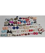 57 Pair of Vintage Costume Jewelry Pierced Earrings Enamel Brass Shell A... - $533.89 MXN