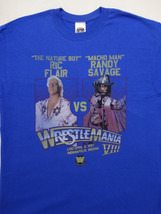 Randy Macho Man Savage vs Ric Flair Wrestlemania VIII 8 WWE Wrestling T-Shirt - £14.38 GBP+