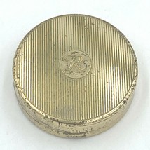 Vintage Revlon Makeup Compact with Mirror Rouge Gold Tone Metal Tin USA FR1 - $12.75