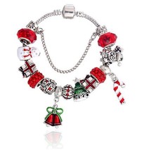 2020 Snowflake Charm Bracelet For Women DIY Crystal Beads Fit  &amp; Bangles Jewelry - £11.14 GBP