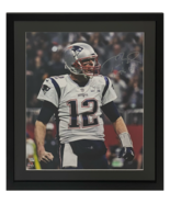 Tom Brady Autographed &quot;Let&#39;s Go!&quot; Patriots 20&quot; x 24&quot; Framed Photo Fanatics - £2,478.63 GBP