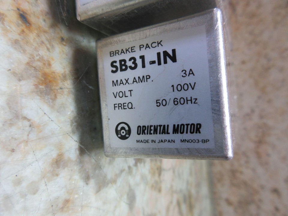 ORIENTAL MOTOR BRAKE PACK SB31-IN 3A 100V 50/60HZ CNC EDM LOT OF 3 Item image 2
