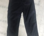 TALBOTS Navy Blue Flat Front Sailor Style Front Zip Capri Pants Size 8 - $29.03