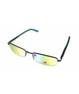 New Balance Mens Ophthalmic Eyeglass Frame Rimless Rectangle Metal Blue ... - £21.22 GBP