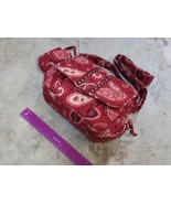 Vera Bradley Quilted Red Paisley Phone Case Purse Shoulder Hand Bag - $50.04 CAD