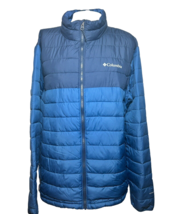 Columbia Jacket Men&#39;s XL Blue Omni-heat Puffer Quilted Outdoor Pockets - £41.39 GBP