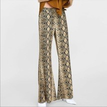 Zara Woman Snake Skin Flowing Flared Leg Pant Size XS - £28.14 GBP
