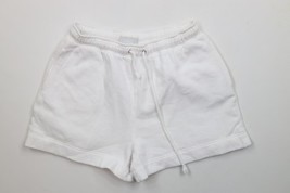 Vintage 90s Streetwear Womens Size Large Blank Sweatpants Shorts White USA - $39.55