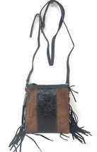 Western Women&#39;s Genuine Leather Cowhide Cowfur Fringe Crossbody Bag in 3... - £35.60 GBP+
